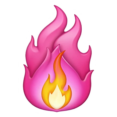 Pink flame  sticker