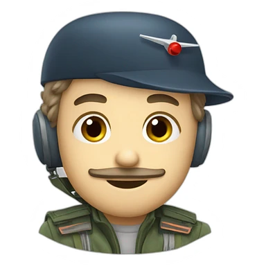 Pilote of war plane sticker