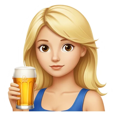 blonde girl with corona beer sticker