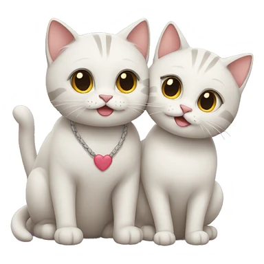 cat couple sticker
