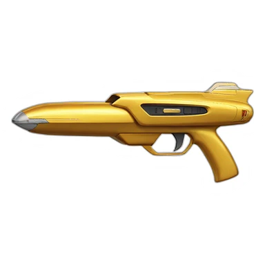 golden star trek phaser sticker