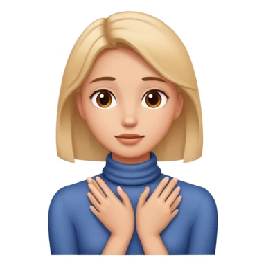 Girl with hands around neck  sticker