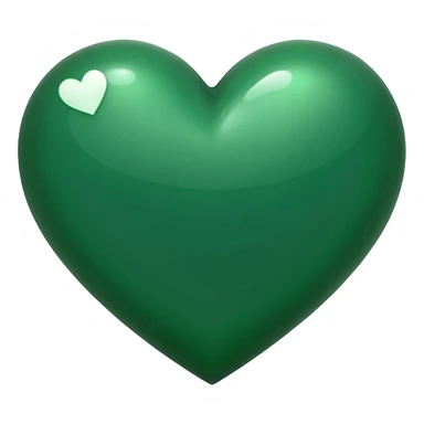 Forest green heart sticker