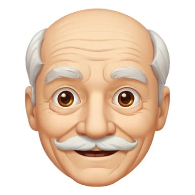 mustaches elderly man sticker