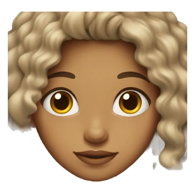 Brown eyed girl with wavy hair sticker