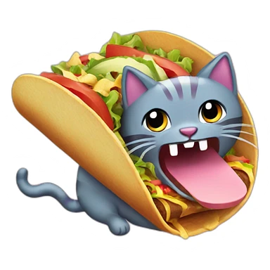 nyan cat eating tacos sticker
