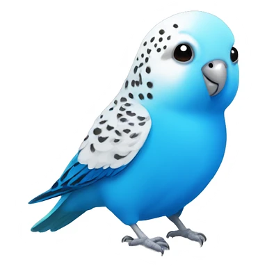 budgie with blue nose sticker