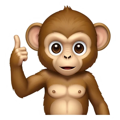 Monkey sticking up the middle finger sticker