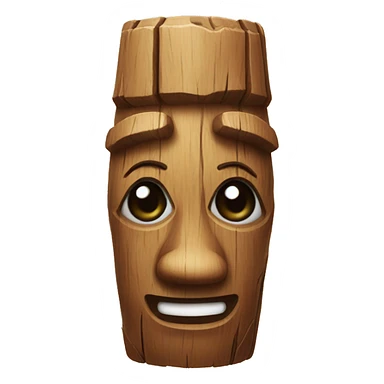 Wooden totem sticker