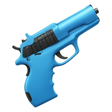 a blue gun  sticker