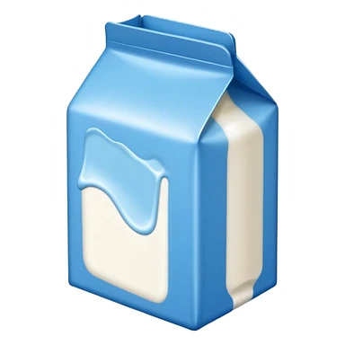 blue milk tetra pack  sticker