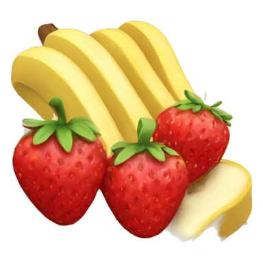 Toast banana strawberries  sticker