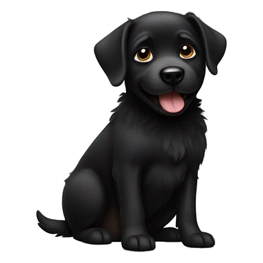 little black dog sticker