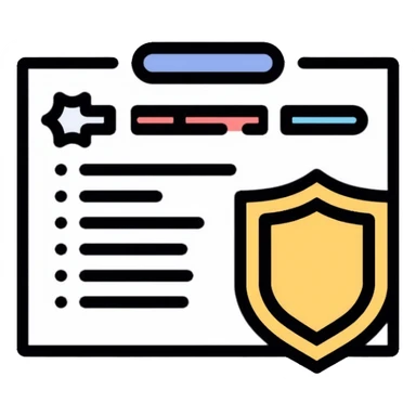 insurance license document with shield sticker