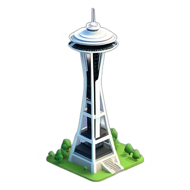 isometric-3d-space-needle-refined sticker