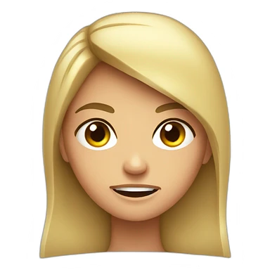 The side peofile of a girl angry sticker