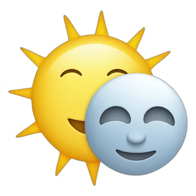 Lune et soleil sticker