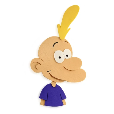 Titeuf character in paper craft style sticker