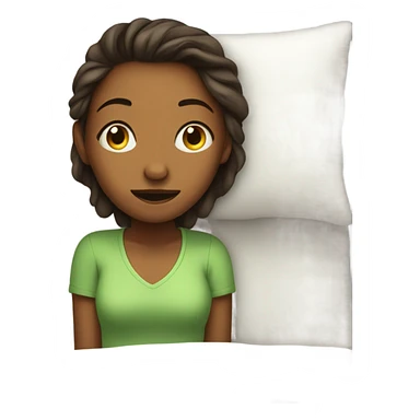 Girl wake up from bed sticker