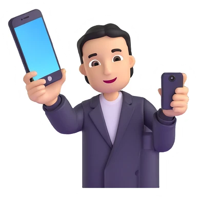 Y2K folder phone, open, taking a selfie sticker