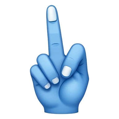 blue middle finger sticker