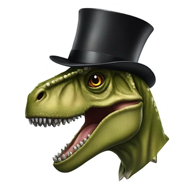 T-rex Wirth a top hat sticker