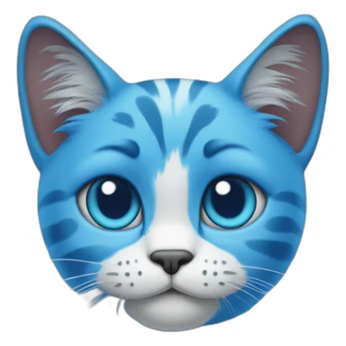 Blue smurf cat sticker
