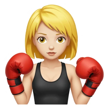 sexy girl with yellow hair boxing sticker
