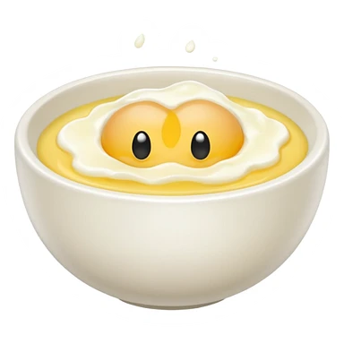 beaten egg in a bowl sticker