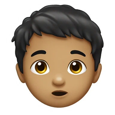 Baby boy sucking thumb black hair sticker