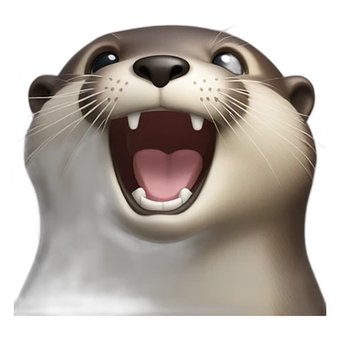 Otter laughing sticker