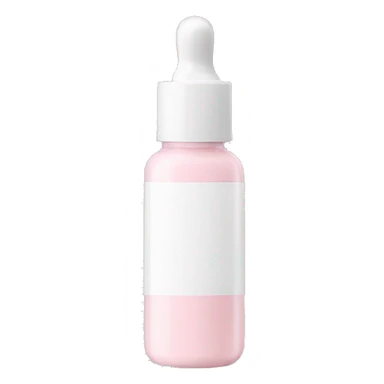 Pale pink serum bottle with white top sticker