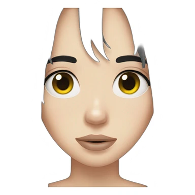 billie eilish with black hair sticker