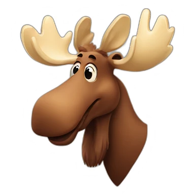 Moose gives a thumbs up sticker