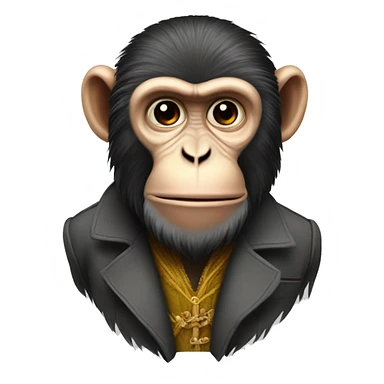 Ukrainian-Monkey. crested head, long whiskers  sticker