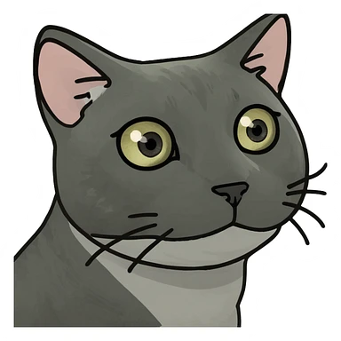 Cat with star eyes sticker