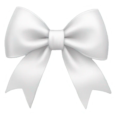 White hair bow  sticker