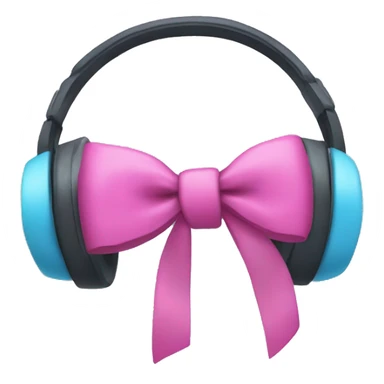 Headphones with a bow  sticker