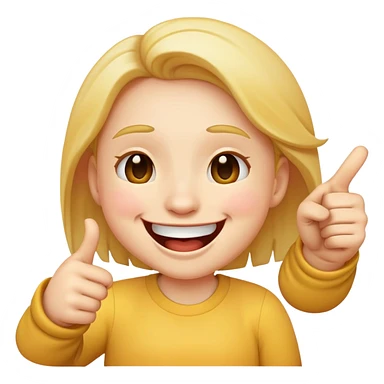 laughing emoji while pointing sticker