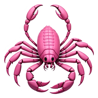 Pastel pink scorpion sticker