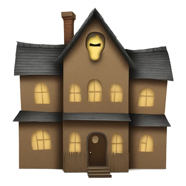 Huge Cardboard haunted house  sticker
