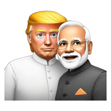 emojis-donald Trump with Narendra modi-so sticker