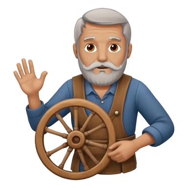 Ancient  man  with wheel  sticker