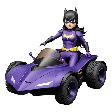 I:10 scale racing sexy fitted Batgirl’s buxom attractively armored midnight-colored tight outfit tv series style dark knight stealthy accurate sporty safe plush deluxe off-road pursuit drifting F1 town car (black hair, shoulders back against seat) rally vehicle  sticker