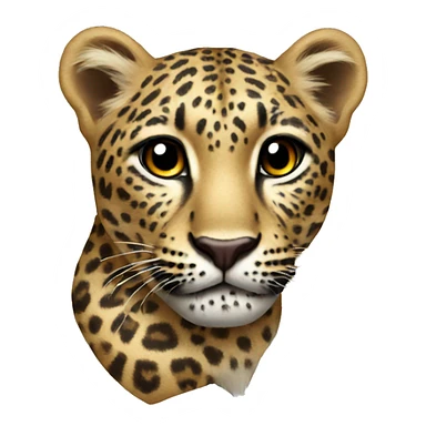 Heart leopard sticker