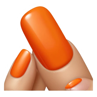 orange color nail polish sticker