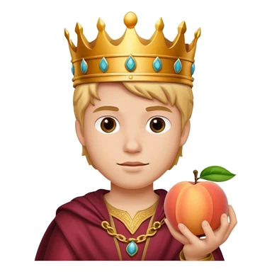young king and peach sticker