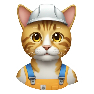 worker cat sticker