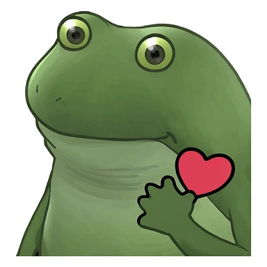 A heart with purple and pink sticker