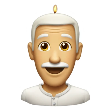 The old candle sticker